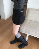 Teti Slit Layered Skirt-Pants