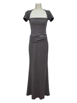 Lumi Square Half-Neck Sleeveless Dress Set