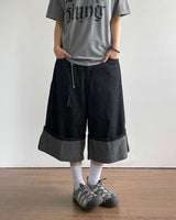 Mare Stripe Bermuda Denim Pants