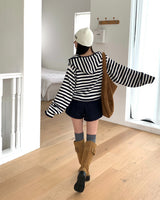 [MADE] Spell Food Border Knit Zip-Up
