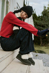 Toasty Fur Shoes - Khaki Black