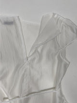 [Belt Set] Noir Drape Short Sleeve Blouse