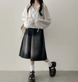 Mews Waistbanding Vintage Washed Side Pintuck Denim Bermuda Shorts