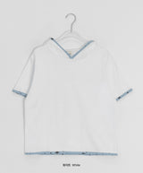 26SS★ [BAONHAUS] ラネンジカラー半袖フーディーTシャツ
