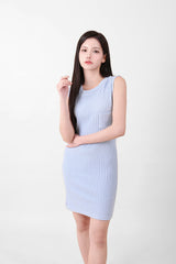 Simple Sleeveless Mini Onepiece Blue