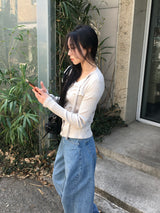 Nini Strap Ribbed Cardigan (6c)