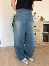 STUD BALLOON WIDE JEANS