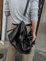 Moto two-way leather cross bag