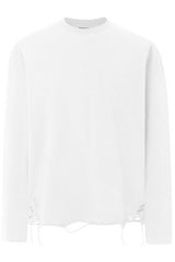Distressed Cotton Long Sleeve