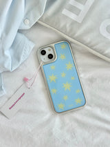 BLUE SPARKLING Silver Epoxy Case