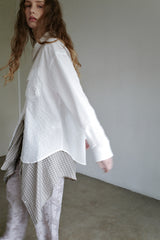 Seersucker check shirt, White