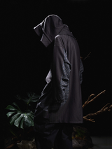 24AW バグオーウェンドフォームタクティカルフーデッドカラープレイドパッチワークスーツコート