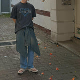 ASCLO Lung Semi Wide Cut Denim Pants