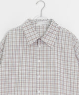 [unisex] Soche Cozy Check Loose Fit Short Sleeve Shirt