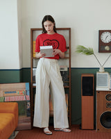 HEART PRINT T-SHIRT [RED]