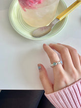 (Open Ring)Creamy Cabochon Ring