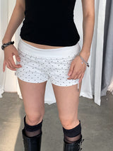 Bear dot banding casual short pants