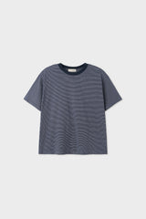 Marvin Crop Stripe Short Sleeve T-Shirt 3C