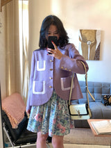 Santa Barbara Violet Floral Skirt