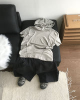 Inset Hooded Seam Short Sleeve T-shirt