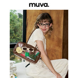 muva. Beaded Shoulder Hobo Bag, Large‑Capacity Genuine‑Leather Underarm Purse, Original Niche Designer Style, New Arrival May 17