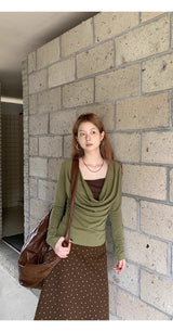 Olive Tree インナーツーピースロングスリーブTシャツ