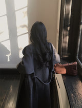 [BELLIDE MADE] Log, Handmade High-Neck Long Coat