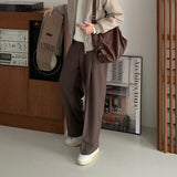 LMN Ries Deep One Tuck Back Banding Wool Wide Slacks (4 colors)