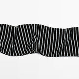 Mini Stripe Black Scarf