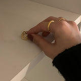 (silver925) Basic matte open ring *gold