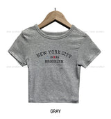 ニューヨークスパンデックスクロップTシャツ