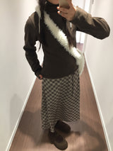 Mellow Chiffon Checkered Skirt (2 Colors)