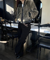 [F/W] High neck leather fur jumper(2color)