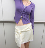STRAP LACE MINI SKIRT