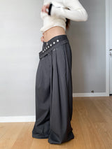 Burton belt wide slacks pants