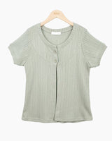 Daren Punching Short Sleeve Cardigan