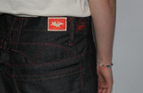 [Hand-Made] レッドラインワイドデニムパンツ