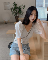 コアシャーリングショートスリーブカーディガン