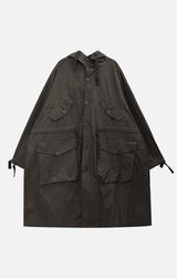 Fine Over Long Hooded Jacket 3C