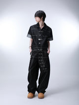 SEXXDEVIL シルバー ラインド デニム ジャケット