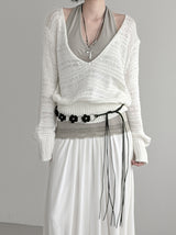 Flobe Deep V-Neck Net Knit