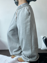 LINE POINT BALLOON WIDE LONG PANTS 🖤🤍🩶3COLOR
