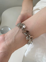 silver spiral@water drop bracelet