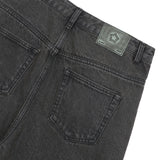 Classic Vintage Washed Denim Pants_Black