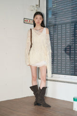 フレアラッフルドレス (Ivory)