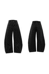 Glitter Pleated Blade Trousers