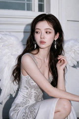 [QWER Piercing] Silver Angel Heart Piercing