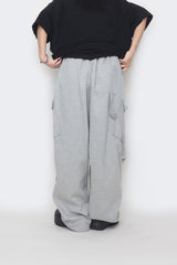 diagonal cargo sweatpants