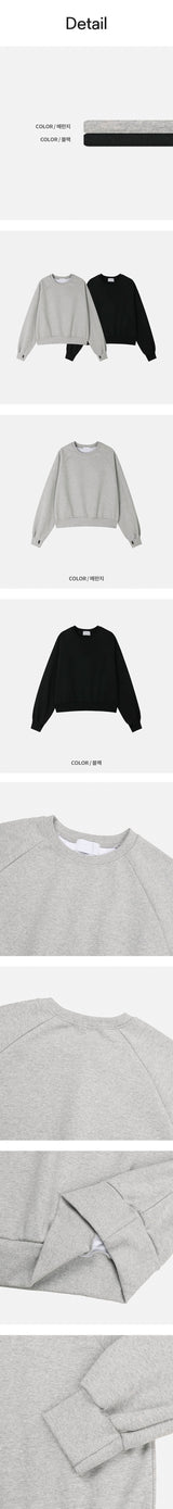 [4SEASON] クロップラグランスウェットシャツ(2color)