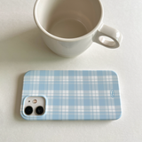 soft blue matte hard phone case